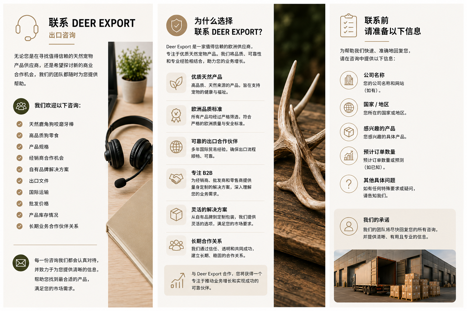 Deer Export 国际宠物天然产品供应商联系信息指南