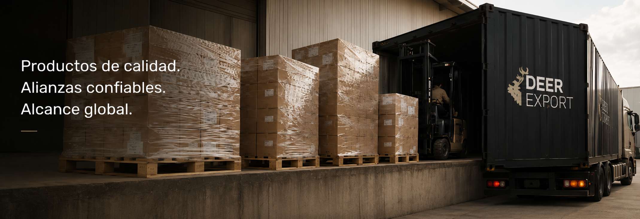 Centro logístico de Deer Export preparando productos naturales premium para mascotas para su exportación internacional.